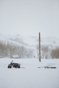 View of a snow covered land