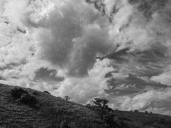 Low angle view of mountain against sky