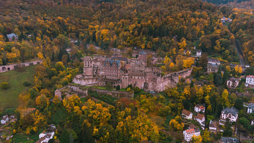 Drone shot of heidelberg castle