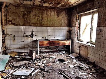 Interior of abandoned house