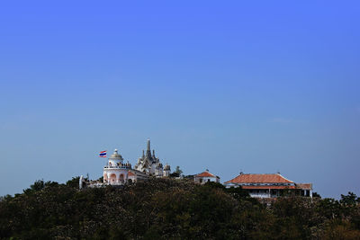 Low angle view of historic buildings at phra nakhon khiri park