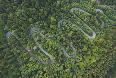 High angle view of road