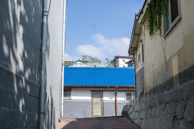 Buildings against blue sky