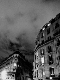 Low angle view of buildings against sky