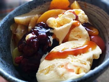 Close-up of served food