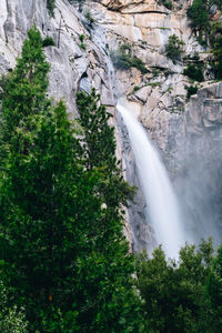 Scenic view of waterfall