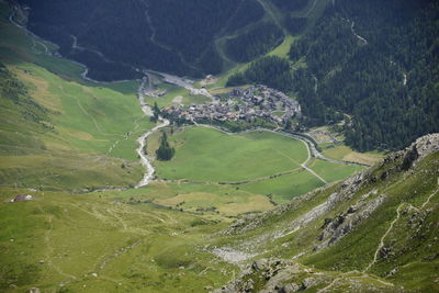 High angle view of landscape