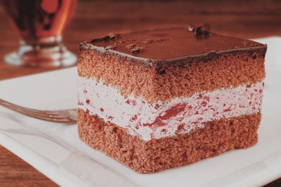 Close-up of cake on table