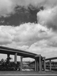 Low angle view of bridge against sky