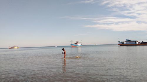 Scenic view of sea against sky