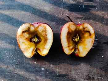 High angle view of fruits on table