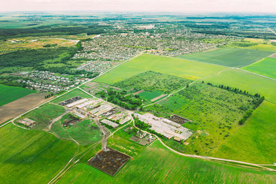 High angle view of cityscape