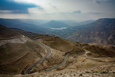 Scenic view of winding road