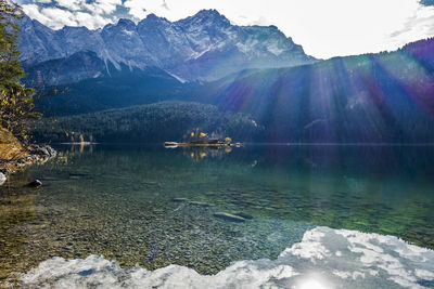 Scenic view of lake