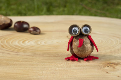 Close-up of stuffed toy on table