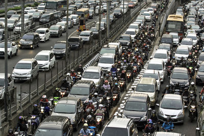 Rush hour on highway