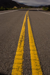 View of yellow road