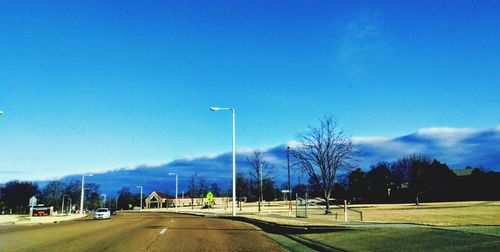 Road against blue sky