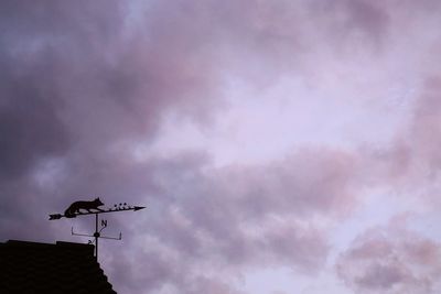 Low angle view of weather vane