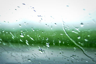 Raindrops on glass window