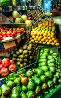 Fruits for sale at market stall