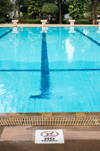 High angle view of swimming pool