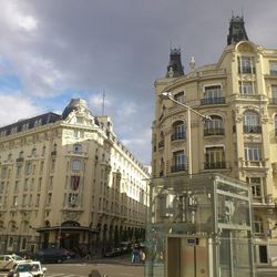 City street against buildings