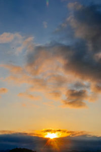 Scenic view of dramatic sky during sunset