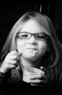 Close-up portrait of girl