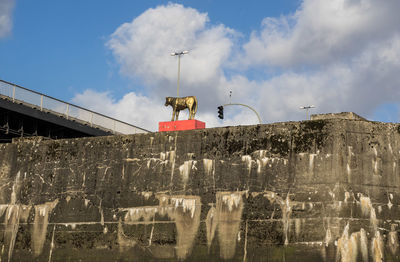 Low angle view of built structure against the sky