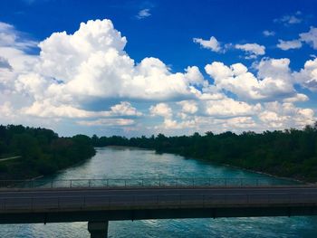 Scenic view of river against sky