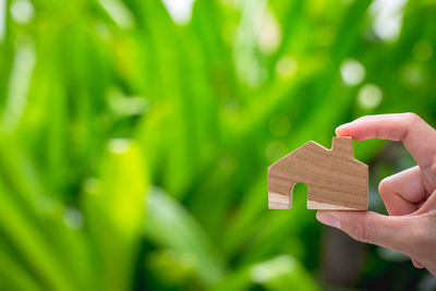 Close-up of hand holding toy