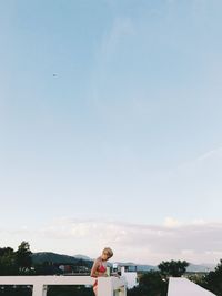 Portrait of man against sky