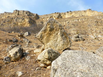 Rock formations on land