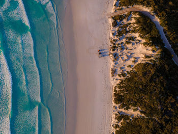 High angle view of beach