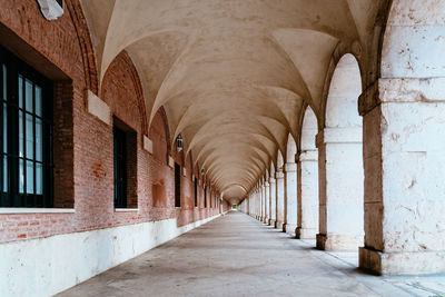Empty corridor in built structure
