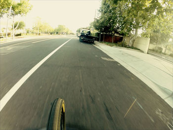 Road passing through trees