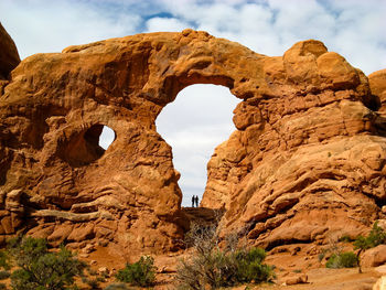 View of rock formation against sky