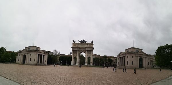 View of historic building against cloudy sky