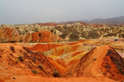 Scenic view of desert against sky