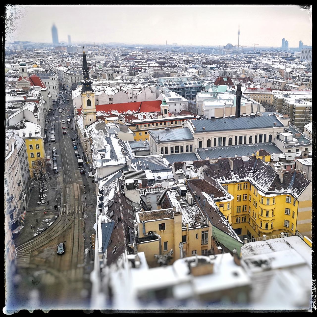 HIGH ANGLE VIEW OF A CITY