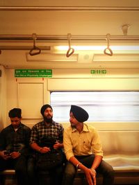 Group of people sitting in a building