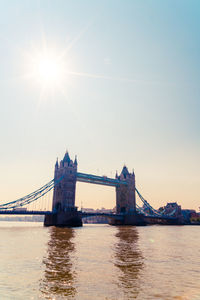 View of bridge over river