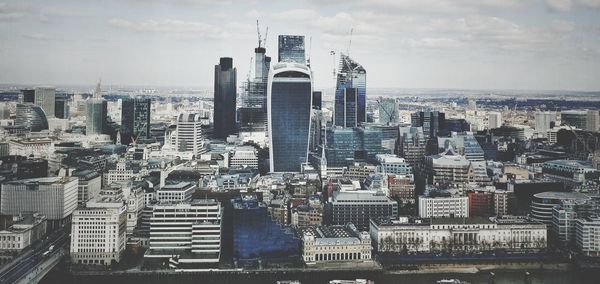 View of skyscrapers in city