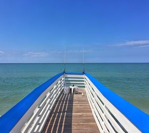 View of pier on sea