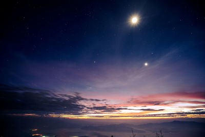 Scenic view of sky at night