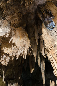 Low angle view of rock formation in cave