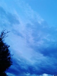 Low angle view of clouds in blue sky