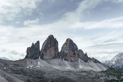 Scenic view of rocky mountains against sky