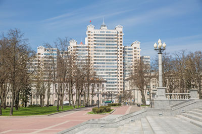 Buildings in city against sky